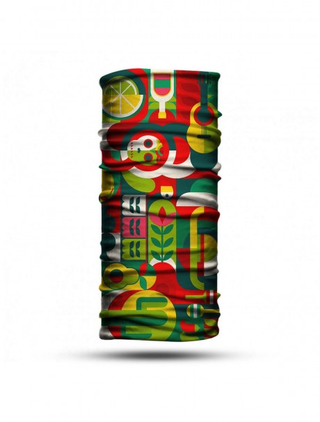 Müzik ve Doğa Desenli Bandana Buff Baf Boyunluk