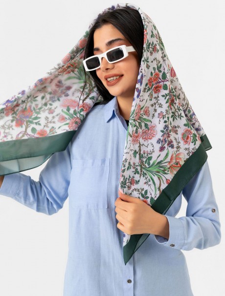 Soft Eşarp - Çiçek Desenli