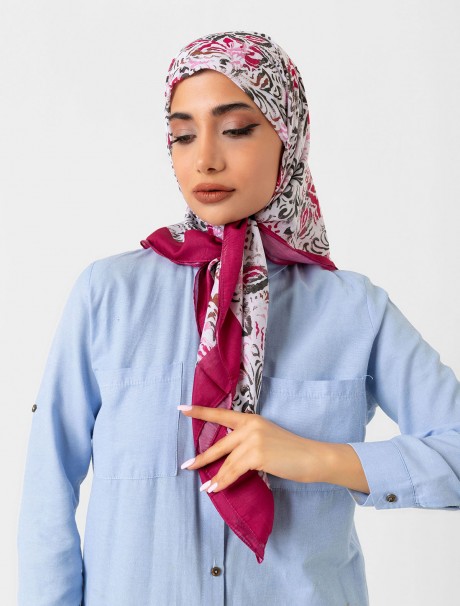 Soft Eşarp - Çiçek Desenli