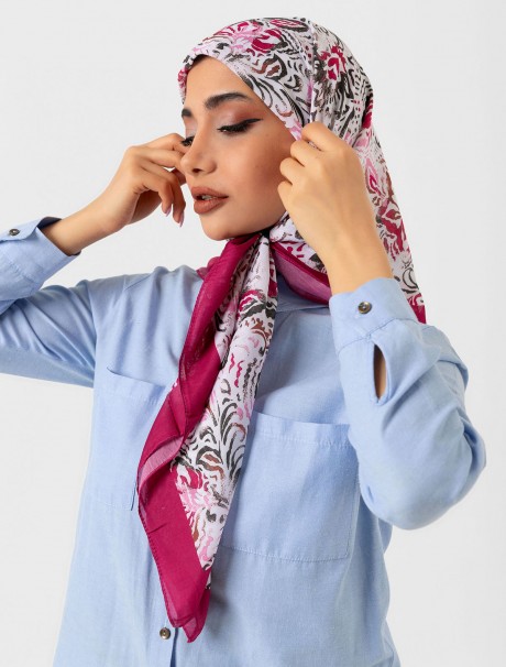 Soft Eşarp - Çiçek Desenli