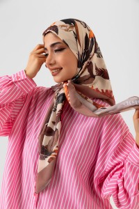 Soft Eşarp - Yaprak Desen