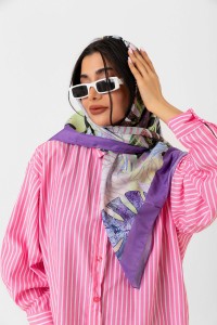 Soft Eşarp - Yaprak Desen