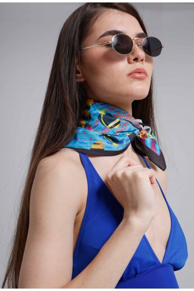 Balık Desen Fular Bandana