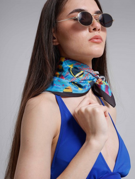 Balık Desen Fular Bandana