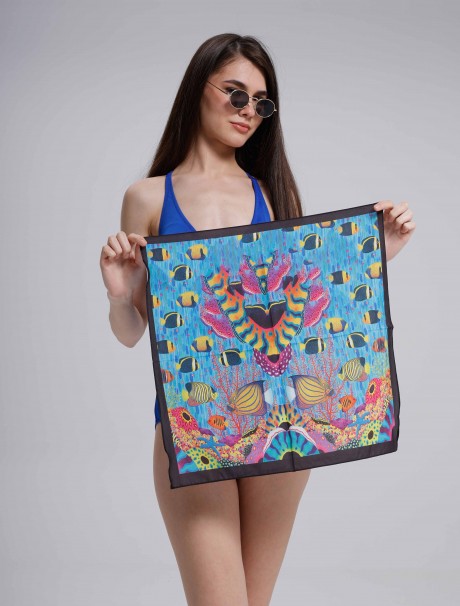 Balık Desen Fular Bandana