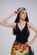 Çiçek ve Yaprak Desen Fular Bandana