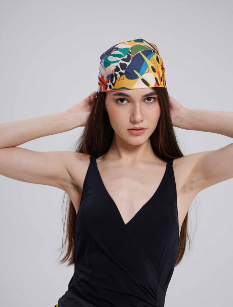 Çiçek ve Yaprak Desen Fular Bandana