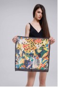 Çiçek ve Yaprak Desen Fular Bandana