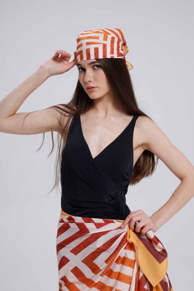 Çizgi Desen Fular Bandana