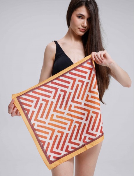 Çizgi Desen Fular Bandana