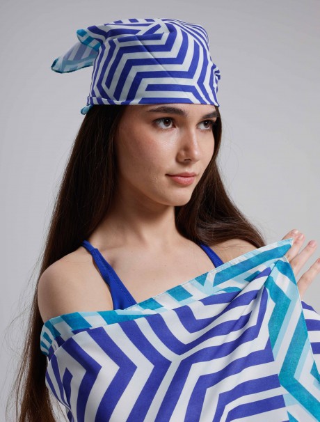 Çizgili Desen Fular Bandana