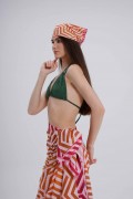 Çizgili Desen Fular Bandana