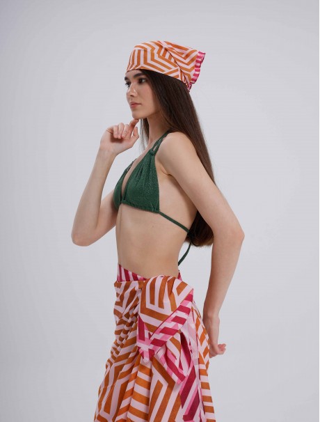 Çizgili Desen Fular Bandana