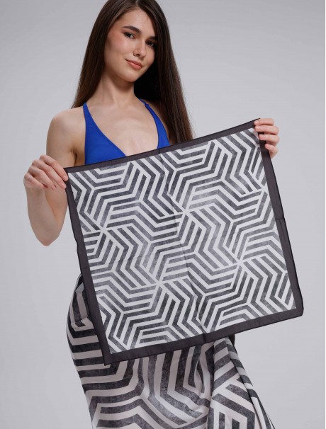 Çizgili Desen Fular Bandana