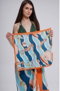 Deniz Atı Desen Fular Bandana