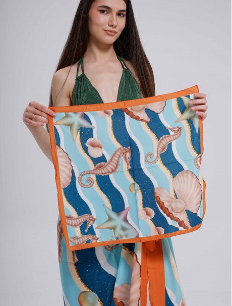 Deniz Atı Desen Fular Bandana