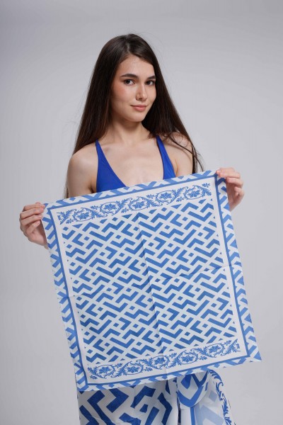 Küçük Çizgi Desen Fular Bandana