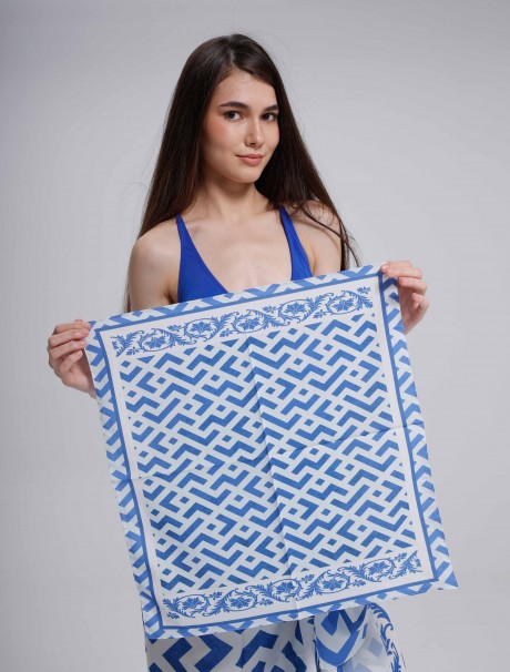 Küçük Çizgi Desen Fular Bandana