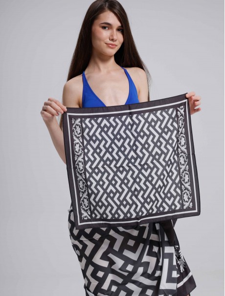 Küçük Çizgi Desen Fular Bandana