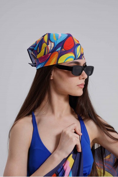 Renkli Taş Desen Fular Bandana