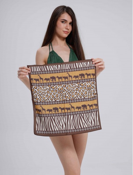 Zebra Desen Hayvan Motif Fular Bandana