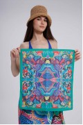 Deniz Figürlü Desen Fular Bandana