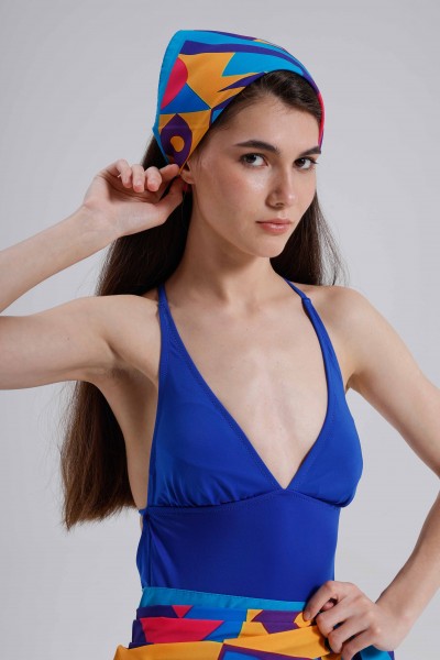 Renkli Geometrik Desen Fular Bandana