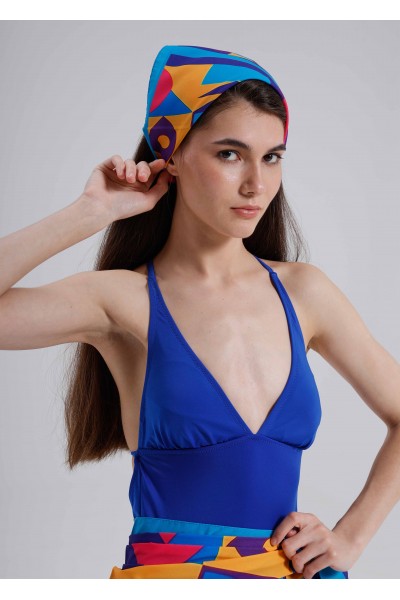 Renkli Geometrik Desen Fular Bandana