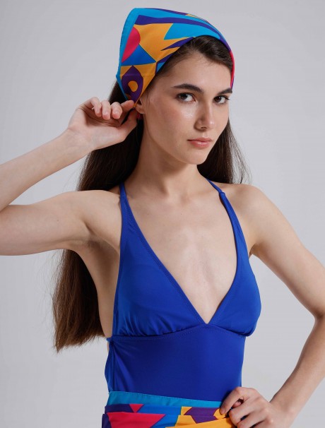 Renkli Geometrik Desen Fular Bandana