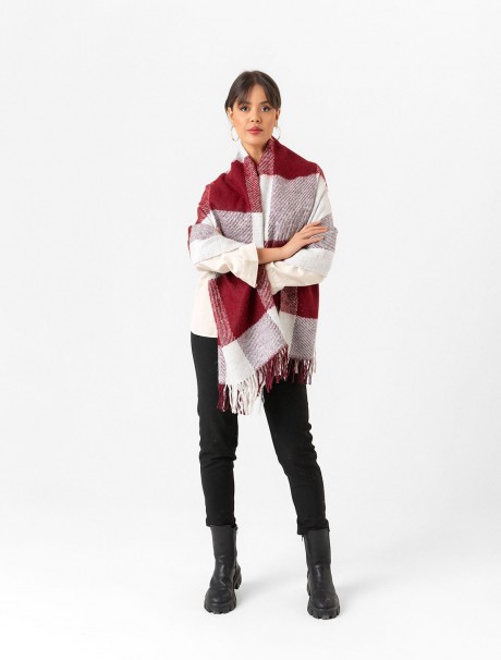 Kadın Buklet Şal - Kalın & Yün