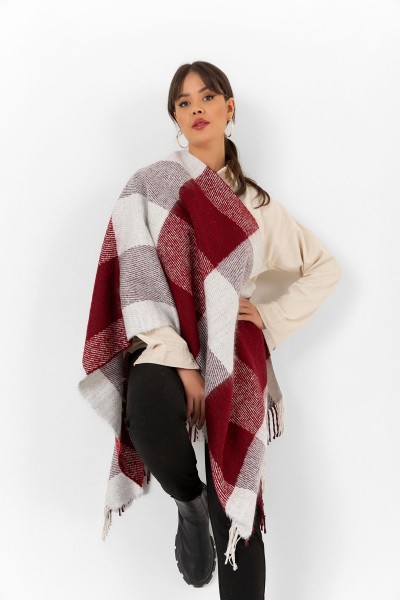 Kadın Buklet Şal - Kalın & Yün 180 x 60 Cm