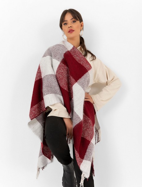 Kadın Buklet Şal - Kalın & Yün