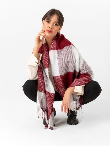 Kadın Buklet Şal - Kalın & Yün