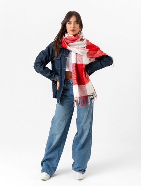 Kadın Buklet Şal - Kalın & Yün 180 x 60 Cm