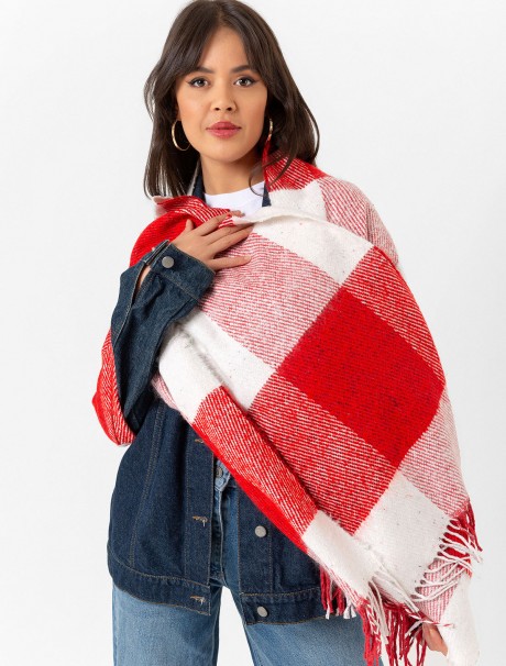 Kadın Buklet Şal - Kalın & Yün 180 x 60 Cm