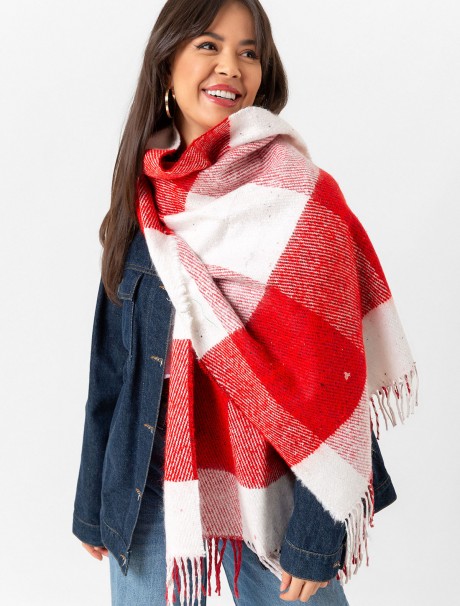 Kadın Buklet Şal - Kalın & Yün 180 x 60 Cm