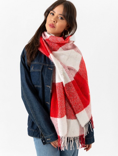 Kadın Buklet Şal - Kalın & Yün 180 x 60 Cm