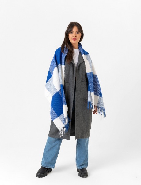 Kadın Buklet Şal - Kalın & Yün 180 x 60 Cm