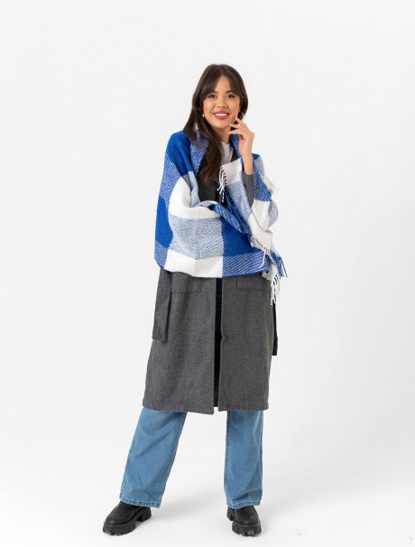 Kadın Buklet Şal - Kalın & Yün 180 x 60 Cm