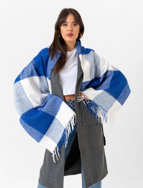 Kadın Buklet Şal - Kalın & Yün 180 x 60 Cm