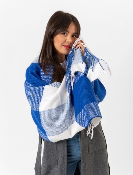 Kadın Buklet Şal - Kalın & Yün 180 x 60 Cm
