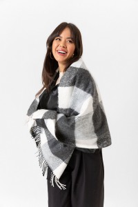 Kadın Buklet Şal - Kalın & Yün 180 x 60 Cm