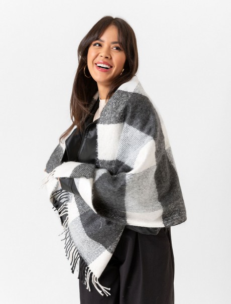 Kadın Buklet Şal - Kalın & Yün 180 x 60 Cm