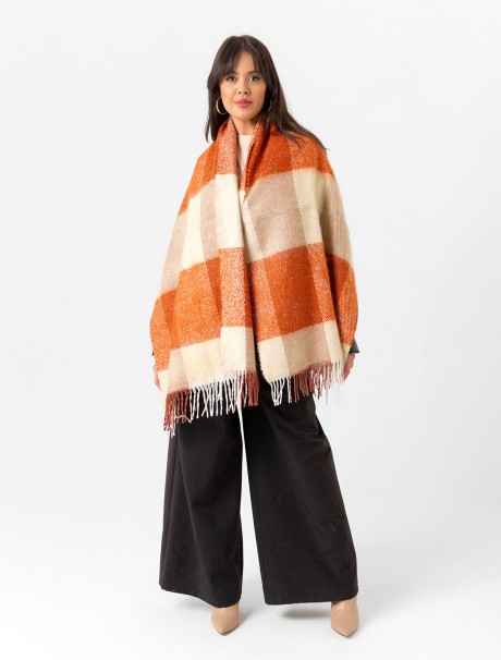 Kadın Buklet Şal - Kalın & Yün 180 x 60 Cm