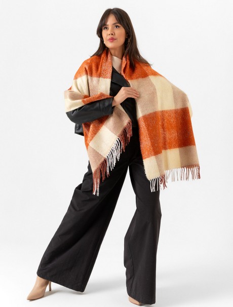 Kadın Buklet Şal - Kalın & Yün 180 x 60 Cm