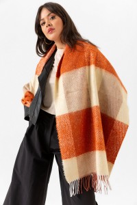 Kadın Buklet Şal - Kalın & Yün 180 x 60 Cm