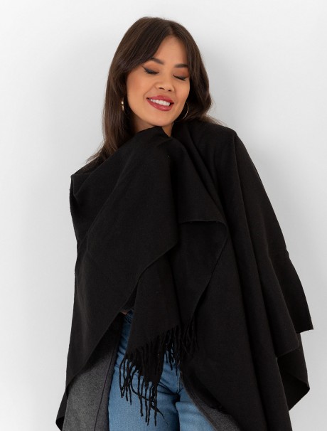 Çift Taraflı Omuz Şal Panço