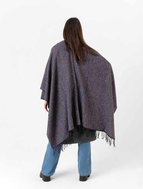 Çift Taraflı Omuz Şal Panço