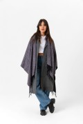 Çift Taraflı Omuz Şal Panço