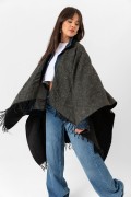 Çift Taraflı Omuz Şal Panço